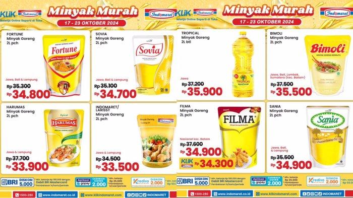 Gebyar Promo di Alfamart dan Indomaret 23 Oktober, Semua Harga Minyak Goreng Fortune dan Camar Murah