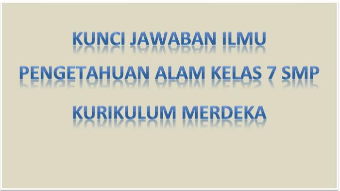 Kunci Jawaban IPA Kelas 7 SMP Kurikulum Merdeka Halaman 144, Mari Uji Kemampuan Kalian