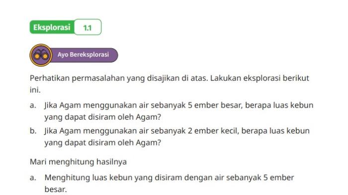 Kunci Jawaban Matematika Kelas 6 SD Kurikulum Merdeka Halaman 8 9, Eksplorasi 1.1: Kebun Agam