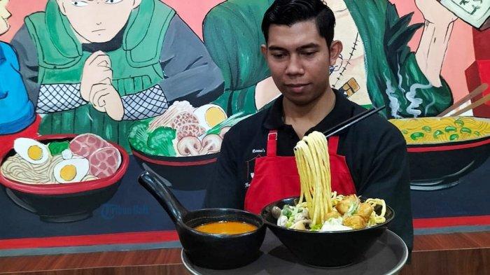 Kuliner Bali: Unik Sajian Kuliner Mie Terbang di Denpasar, Mie di Design Melayang
