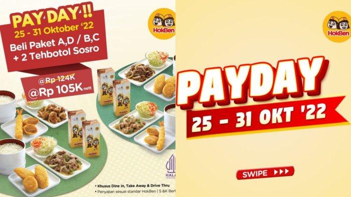 Payday! Promo HokBen 27-31 Oktober 2022, Paket Menu A dan D + 2 Tehbotol Sosro Rp 105.000