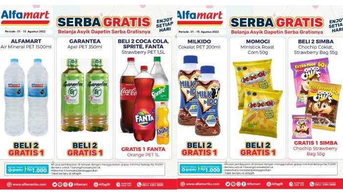 Promo Alfamart 11-16 Agustus 2022: Coca Cola Sprite Fanta Diskon, Handsanitizer Nuvo Beli 1 Gratis 1