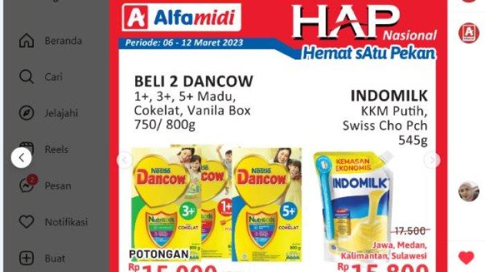 Promo Alfamidi 7-12 Maret 2023, Hemat Satu Pekan! Beli 2 Dancow Ada Diskon, Indomilk Cuma Rp15.800