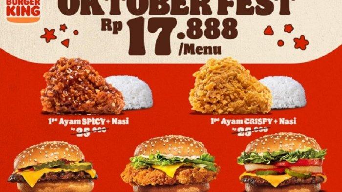 Promo Burger King Hari Ini 7 Oktober 2023 Menu Ayam Burger Milo Flat SERBA Rp17 Ribuan