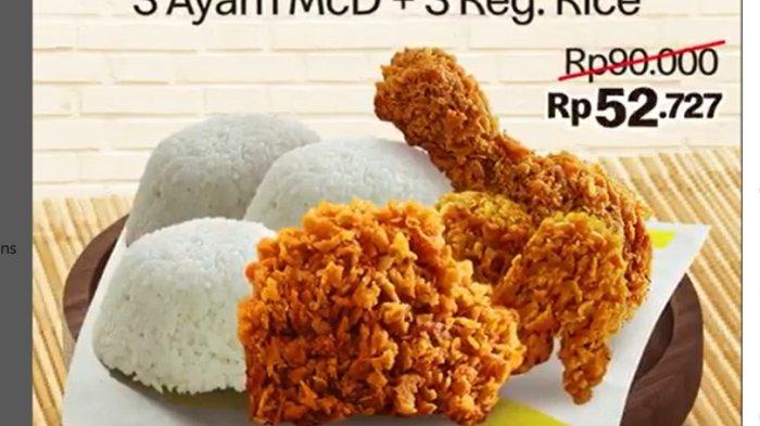 Maret Hemat! Promo McDonalds 10-14 Maret 2023, 3 Ayam McD + 3 Nasi Regular Cuma Rp50 Ribuan Saja
