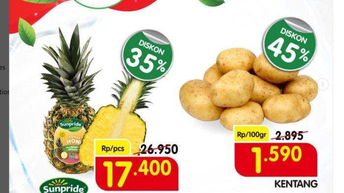 KATALOG Promo Superindo Hari Ini 13 April 2023, Aneka Buah dan Sayur DISKON, Nanas Crown Rp17.400