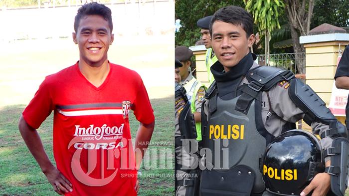 Alsan Sanda saat latihan di Bali dan saat bertugas di Kota Kupang belum lama ini.