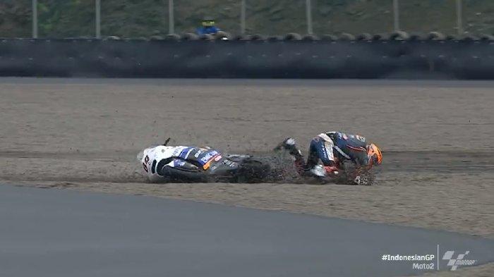 Hasil FP3 Moto2 Mandalika 2022: Fermin Aldeguer Tercepat, Lintasan Basah Pembalap Pun Terpelanting