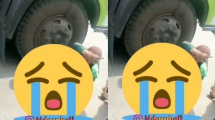 Detik-detik Evakuasi Ojol Wanita, Merintih Saat Kaki Terjepit Roda Truk, 'Sabar Bu, Sabar Bu'