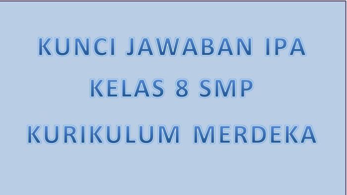 Kunci Jawaban IPA Kelas 8 SMP Kurikulum Merdeka Halaman 25 26, Review Bab 1