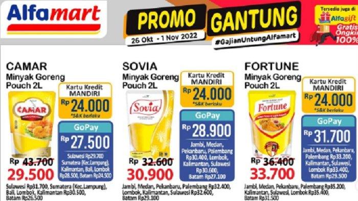 Minyak Lebih Murah, Promo JSM Alfamart 29 Oktober 2022, Camar Sovia Filma 2L Cuma Rp24 Ribu!