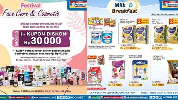 Promo Indomaret 26 Januari 2021, Diskon Produk Kecantikan, Bumbu Dapur, hingga Beli 1 Gratis 1