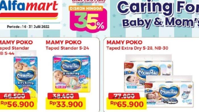 Promo JSM Alfamart 23 Juli 2022, Aneka Popok Si Kecil Diskon: Mamy Poko Sweety Baby Happy Fitti