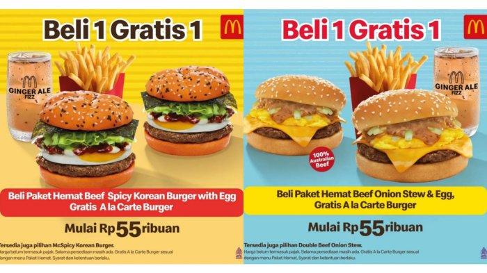 Promo McD Agustus 2022, Beli 1 Paket Beef Spicy Korean Burger & Egg Gratis A La Carte Burger