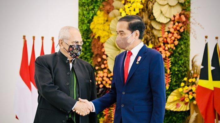 DENTUMAN MERIAM Sambut RAMOS Horta Bersama Presiden Joko WIDODO