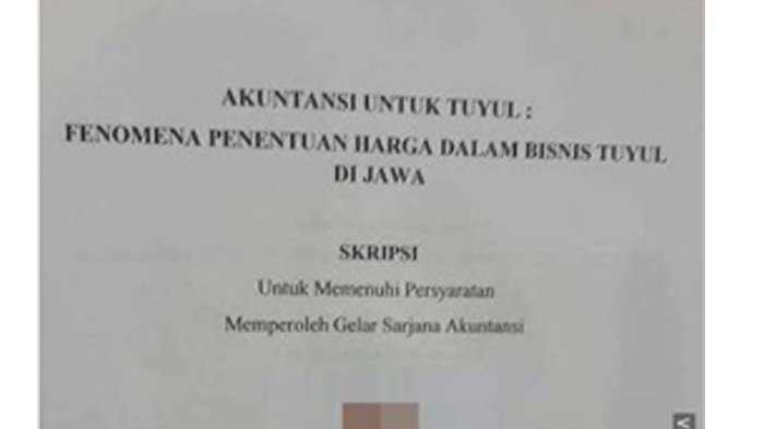Bikin Melongo! Ada Mahasiswa Akuntansi Bikin Skripsi yang Mengulas Tentang Bisnis Tuyul!