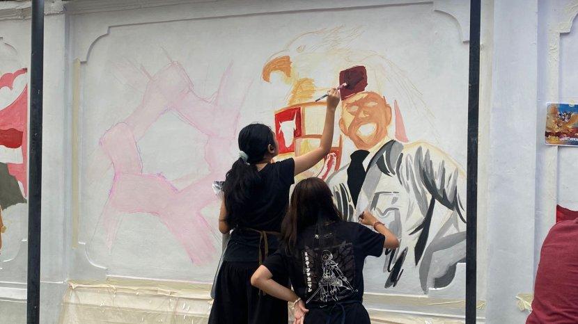 Lomba Mural Peringatan Bulan Bung Karno di Denpasar, Tema Pancasila, Bung Karno, dan Toleransi