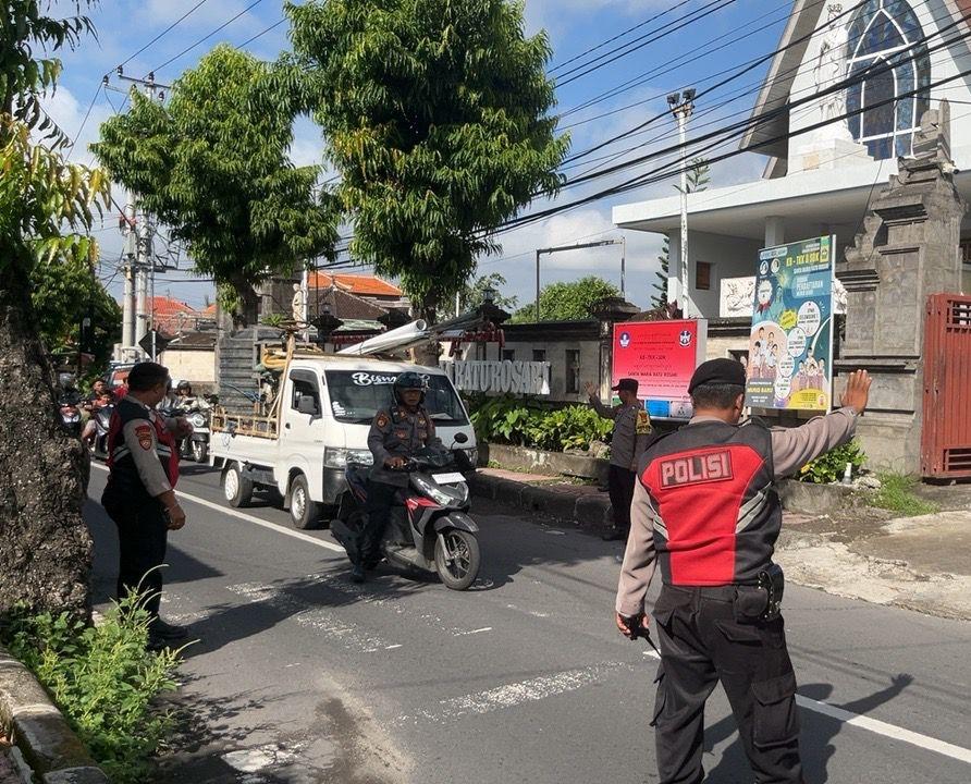 72 Personel Polres Gianyar Bali Disiagakan Amankan Ibadah Kenaikan Yesus Kristus