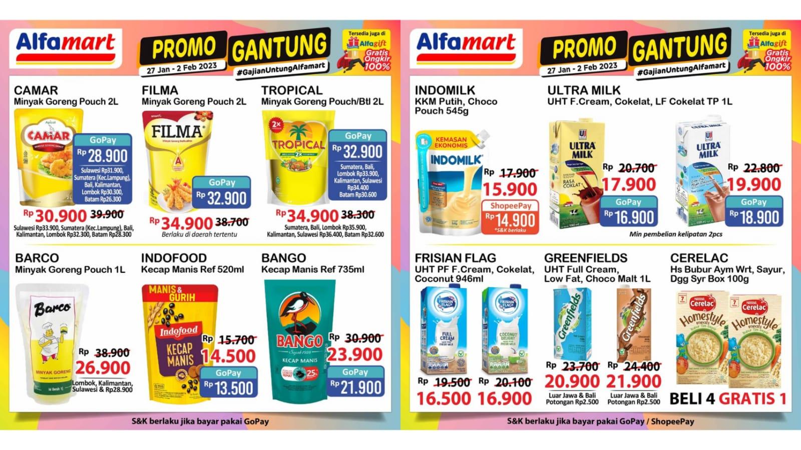 Promo JSM Alfamart Spesial Gajian 27 Januari - 2 Februari 2023, Minyak Goreng Tropical 2L Rp 32.900