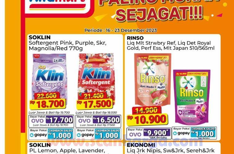 HARGA Deterjen di Alfamart & Indomaret Hari Ini 19 Desember 2023 Extra Disc OVO: Rinso Liq Rp10.900