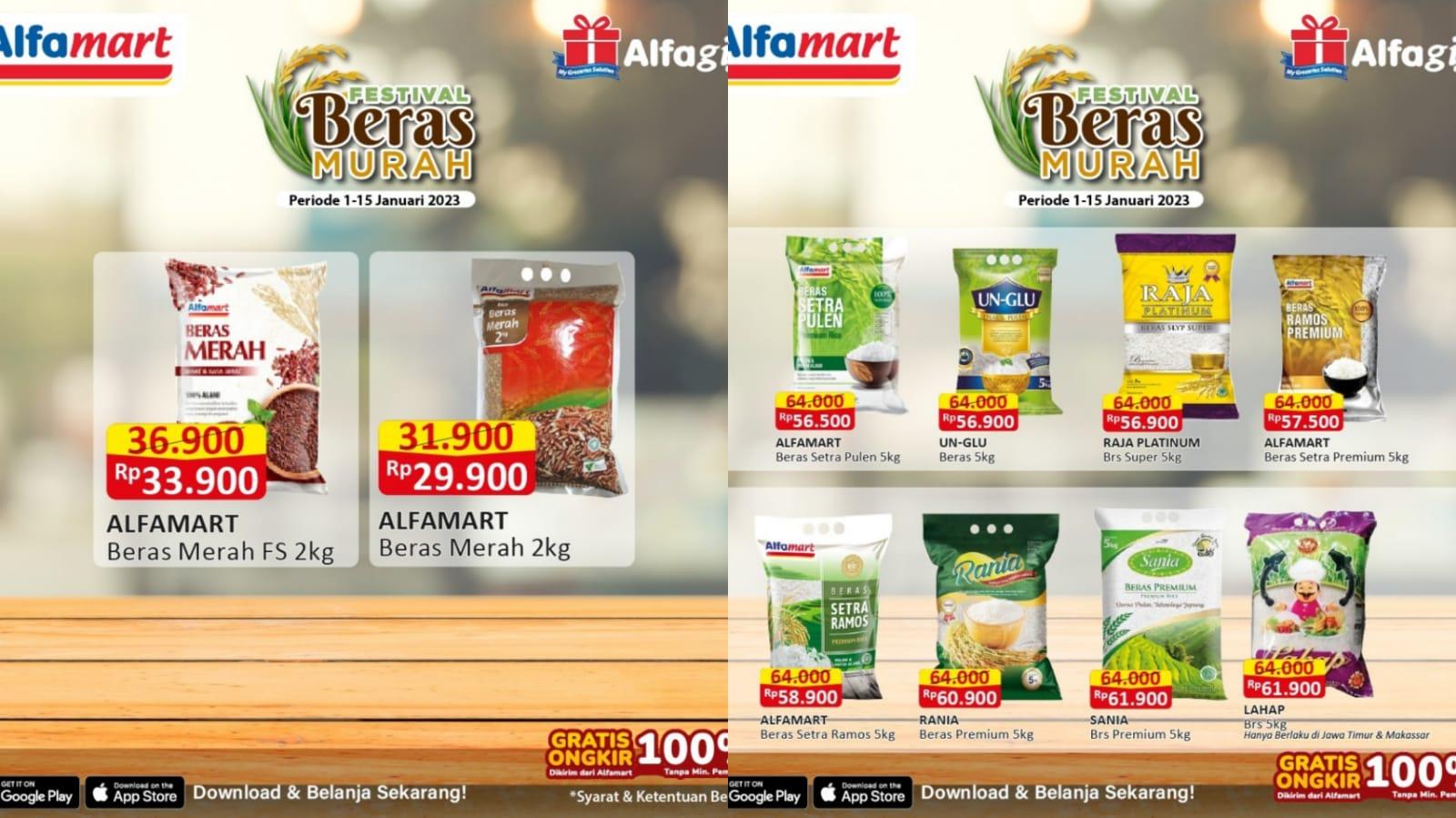 HUJAN DISKON! Promo Alfamart 9-15 Januari 2023, Raja Beras 5 Sak Rp 56.900, Sweety Rp 54.900