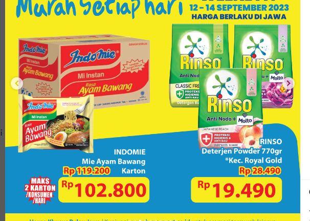 KATALOG Promo Hypermart 13 September 2023: Indomie Kuah Rp102.800/dus, Rinso Bubuk Cuma Rp19.490