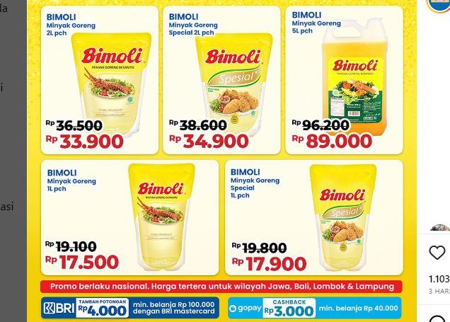 KATALOG Promo Indomaret Hari Ini 13 September 2023: Kebutuhan Memasak IRIT, Bimoli Diskon Heboh