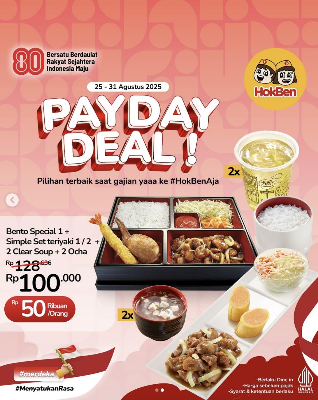 Promo HokBen hari ini - LAST! Promo HokBen Hari Ini 31 Agustus 2025, Paket Payday Ramen Rp 90 Ribuan