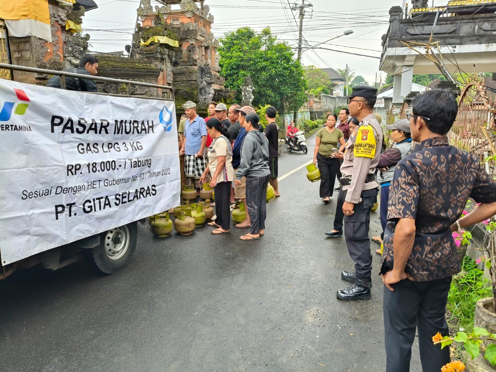 Lagi, Disperindag Gianyar Bali Gelar Operasi Pasar Gas LPG 3 Kg, Salurkan 100 Tabung Gas Melon