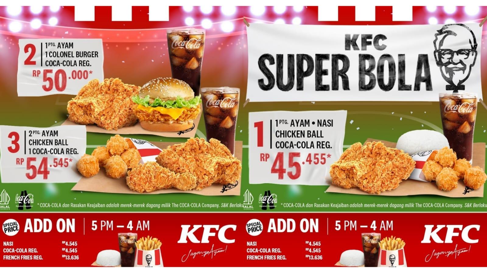 NEW! Promo KFC November-Desember 2022, Nikmati 2 Pcs Ayam + Chicken Ball + Coca Cola Rp 50 Ribuan