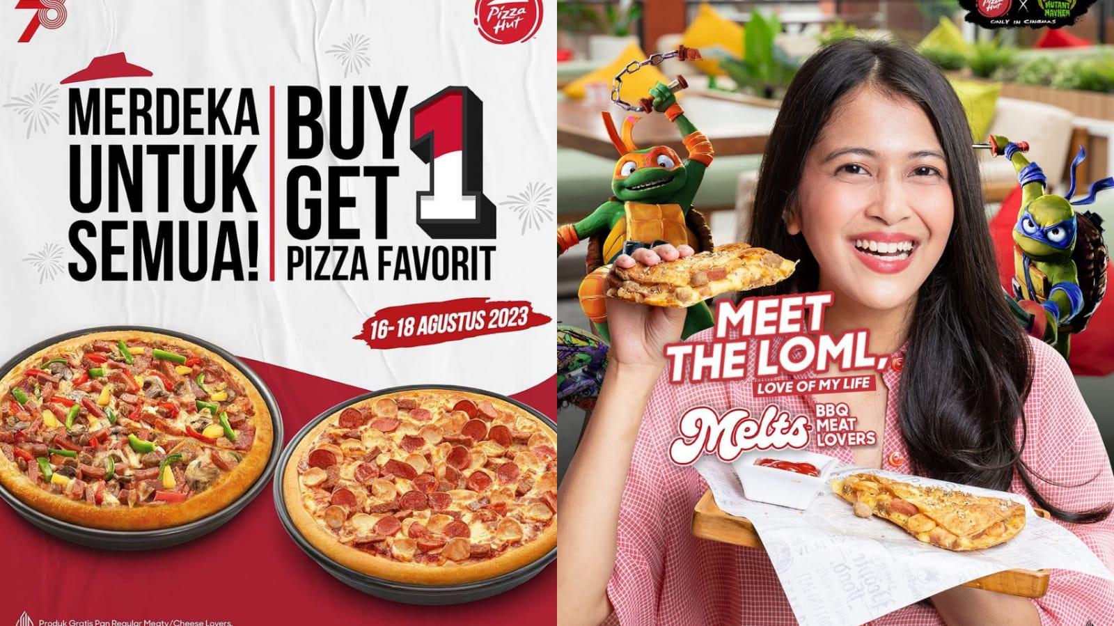 NEW! Promo Pizza Hut Hingga 18 Agustus 2023, Sambut Hari Kemerdekaan Buy 1 Get 1 Pizza Merdeka