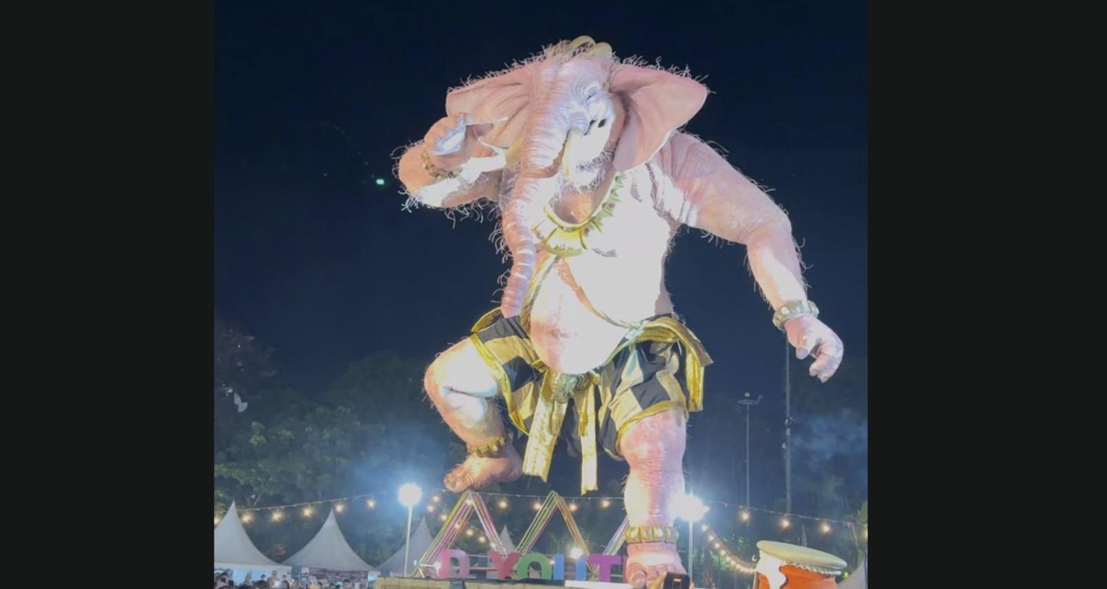 Ogoh-ogoh Gajah Sukses Tampil di D'Youth Festival 6.0 Bali, Kedux Garage: Beban 1,5 Tahun Hilang - Tribun-bali.com