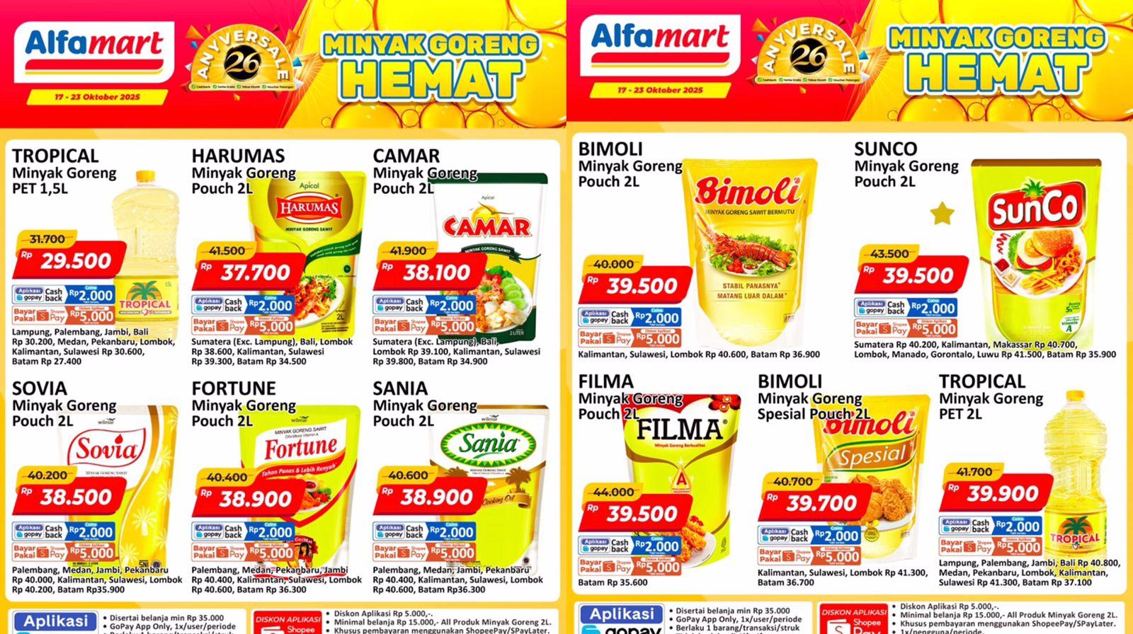 PROMO ALFAMART - Katalog Promo Alfamart Spesial Minyak Goreng Periode 20-23 Oktober 2025