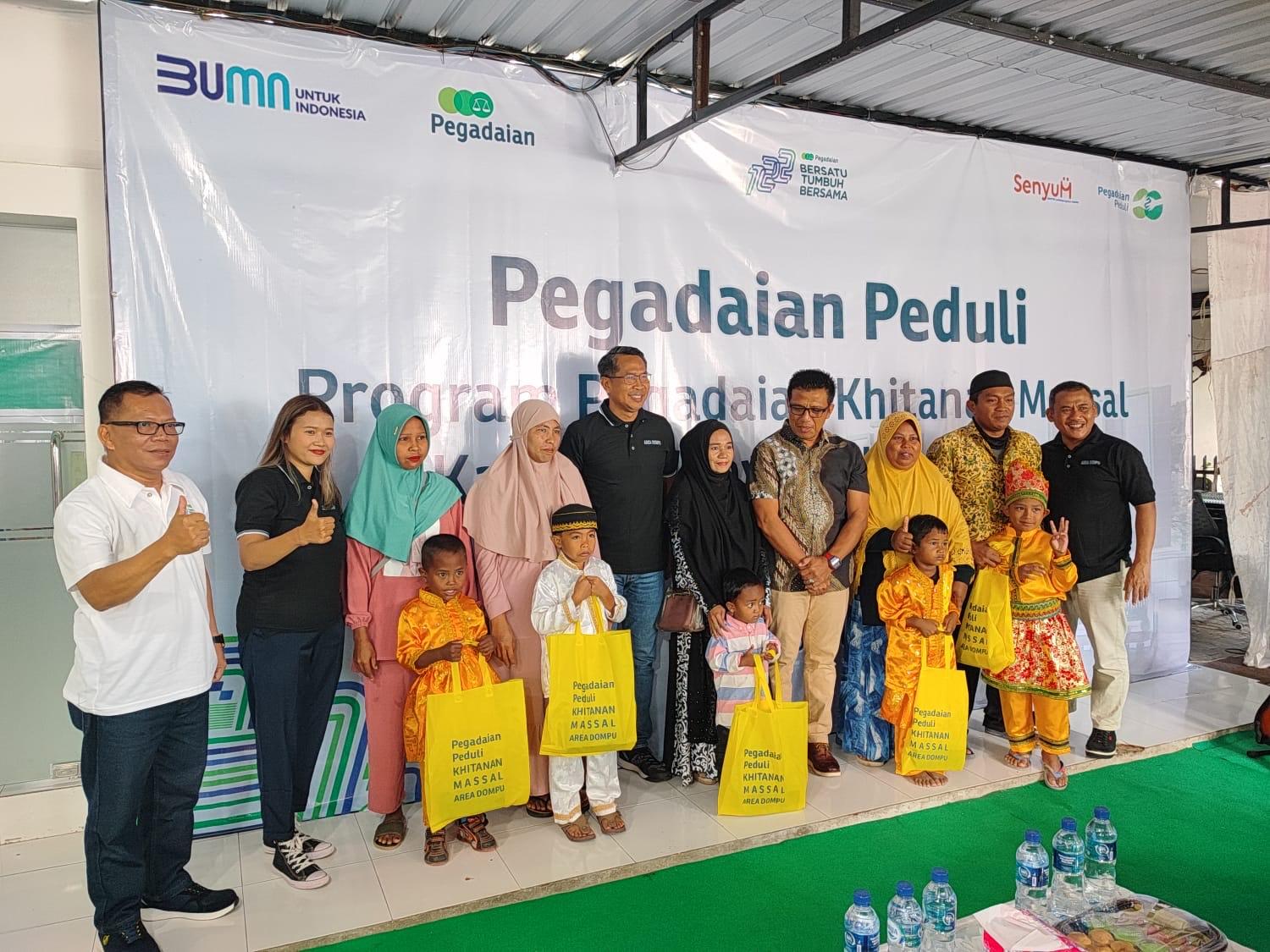 Pegadaian Kanwil VII Denpasar Gelar Khitanan Massal Gratis, Ratusan Anak Disunat di Area Dompu