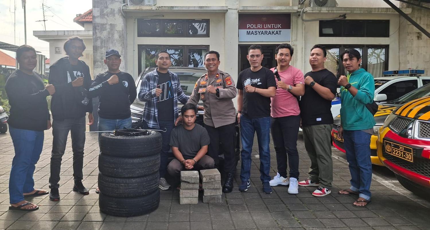 Pencurian 4 Velg dan Ban Mobil di Cepaka Tabanan Terungkap Kurang dari 24 Jam