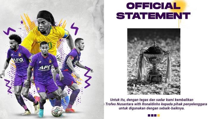 Persik Kediri Kembalikan Piala Trofeo Nusantara with Ronaldinho Gegara Tak Terima Disebut Adu Kungfu