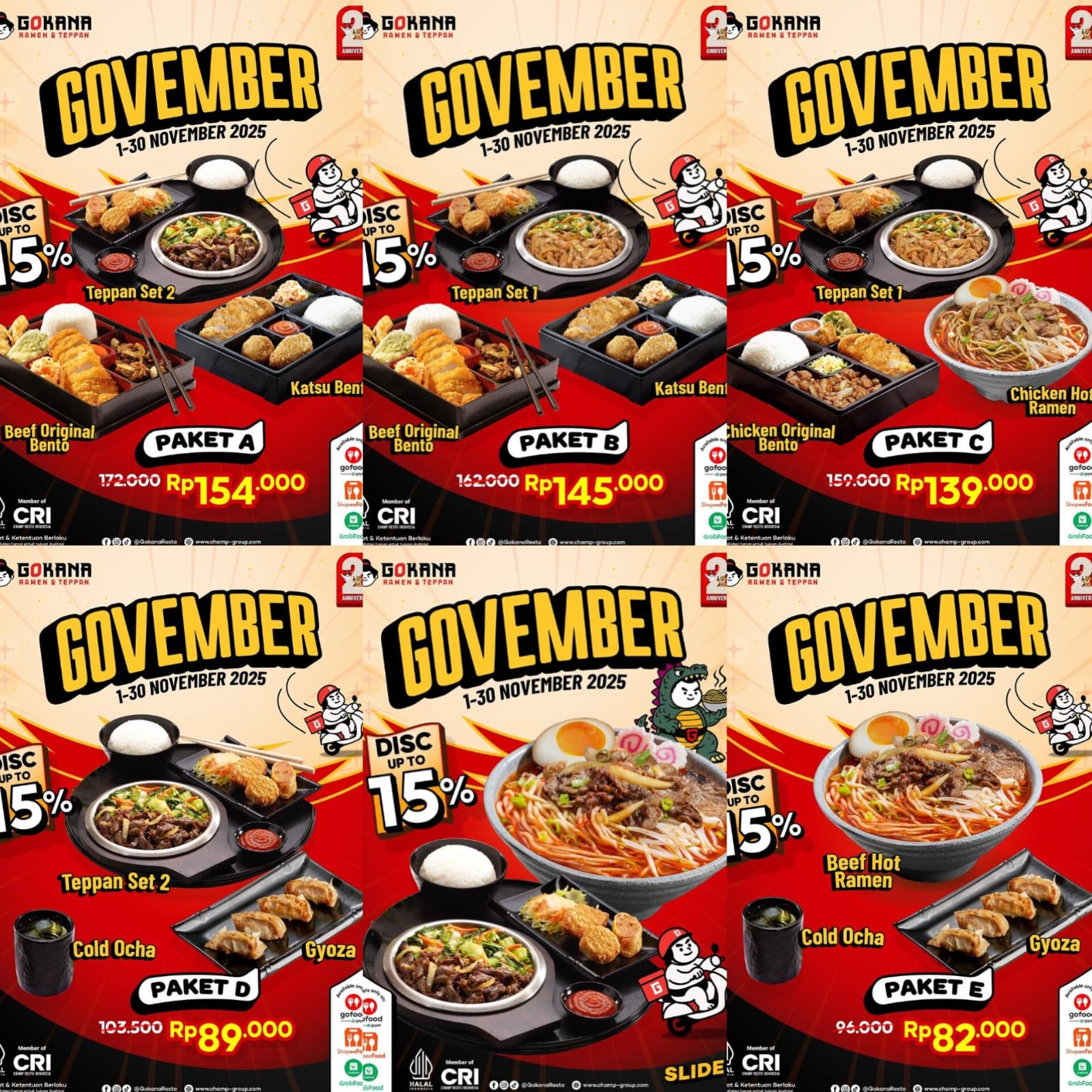UNTUNG! Promo Gokana 3-30 November 2025, Nikmati Teppan Set 2 + Gyoza + Cold Ocha Rp 89 Ribu