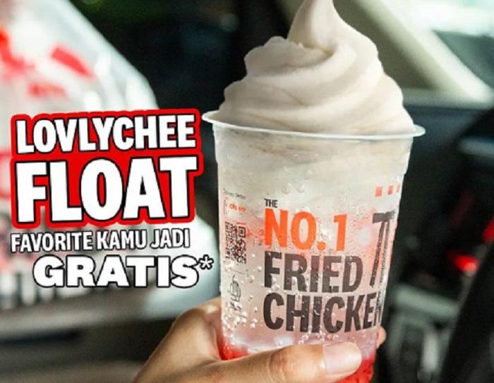 Promo KFC 4 Juli 2023: Tiap Pembelian Min Rp70 Ribu di Drive Thru, GRATIS Lovlychee Float