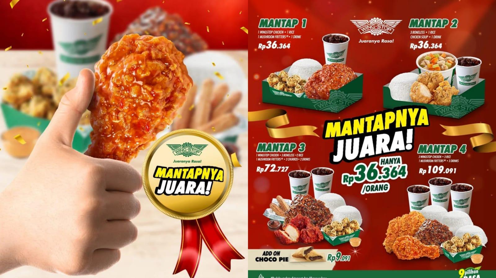 SUPER! Promo Wingstop Februari 2024, Nikmati Paket Mantapnya Juara Mulai Dari Rp 36 Ribuan