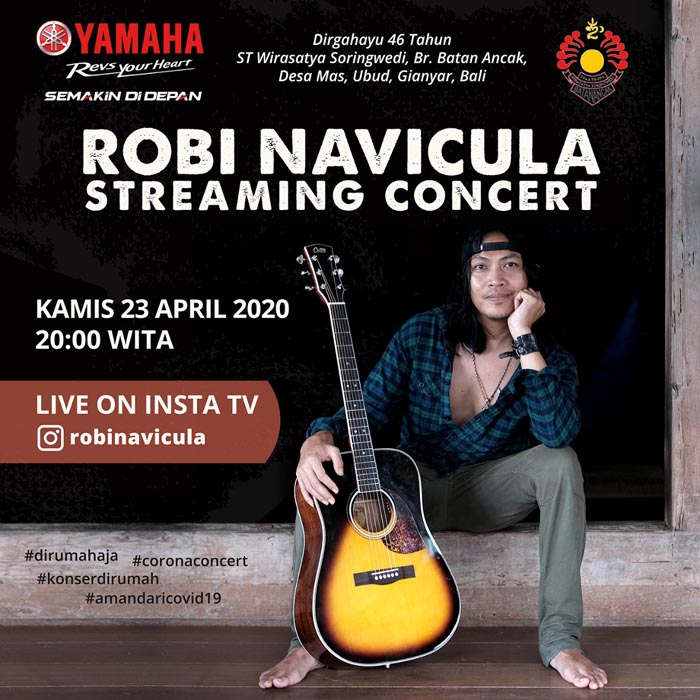Robi Navicula Adakan Konser Solo Via Streaming Serangkaian Ulang Tahun STT Wirasatya Soringwedi Ubud