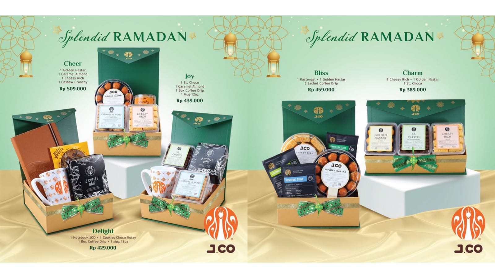 Promo J.CO di April 2022, Hampers Splendid Ramadan Bliss Rp 459.000, Charm Rp 389.000