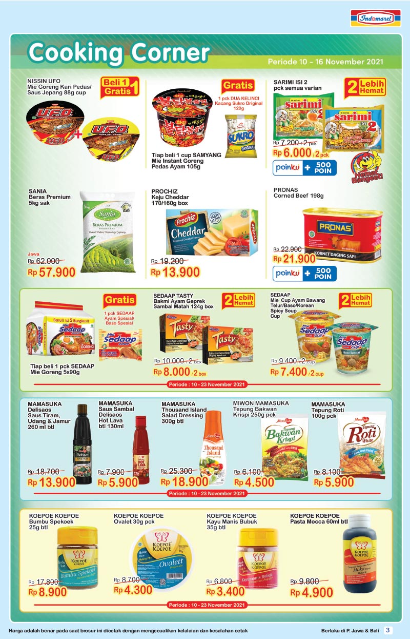 SUPER HEMAT! Promo JSM Indomaret 12-14 November 2021, Sania Beras Premium 5kg Rp 57 Ribuan 