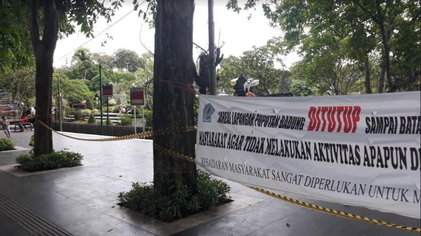 Pecalang Minta WiFi di Lapangan Puputan Badung Dimatikan Karena Ada Yang Nongkrong Sampai Dini Hari