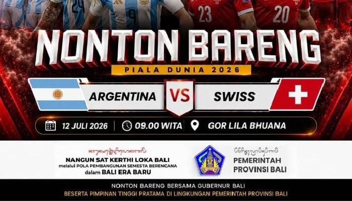 Info Lokasi Nobar Argentina vs Swiss di Bali, Nonton Semifinal Piala Dunia 2026 di GOR Lila Bhuana - Tribun-bali.com