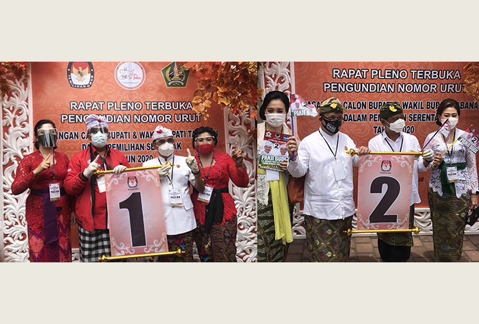 Pembukaan Kampanye Dilaksanakan Seremonial, KPU Tabanan Undi Nomor Urut Paslon
