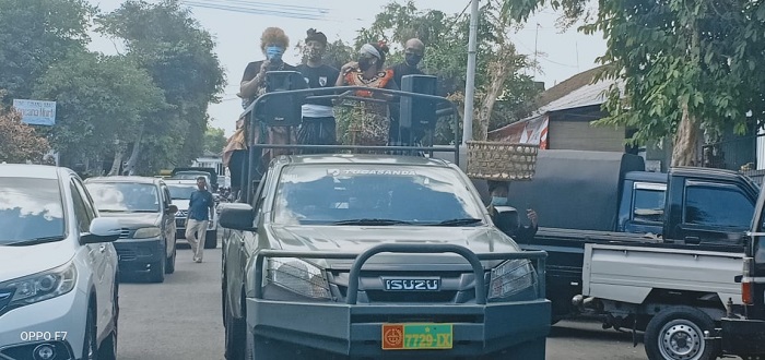 Kodim 1619/Tabanan Imbau Masyarakat Cegah Covid-19 dengan Gandeng Pelawak Bali