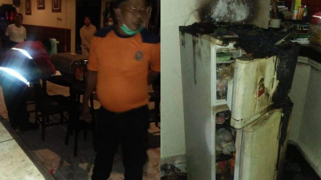 Kulkas Milik Seorang Warga di Denpasar Mendadak Terbakar, Api Berhasil Dijinakkan Petugas Damkar