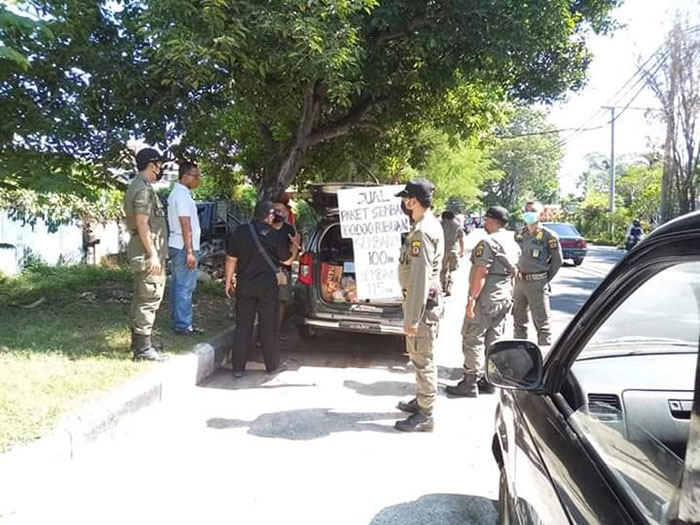 Masih Banyak Warga Langgar Perda Ditengah Pandemi Corona,Satpol PP Denpasar Terus Lakukan Penertiban