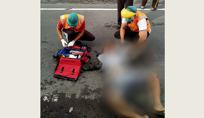 Tabrak Trotoar di TL Waribang Denpasar, Putu Cedera Kepala hingga Tak Sadarkan Diri