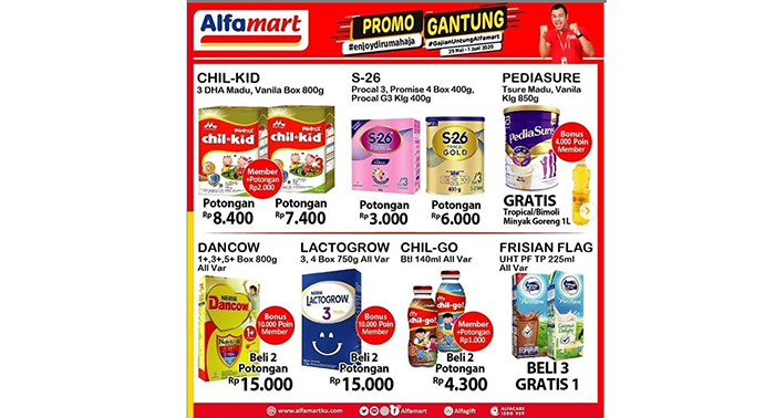 Promo JSM Alfamart Terakhir Hari Ini 1 Juni 2020: Diskon Beras, Susu Hingga Diapers